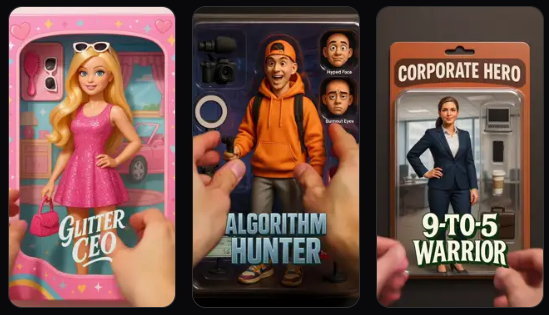 Action Figures – Animated action figure characters in video