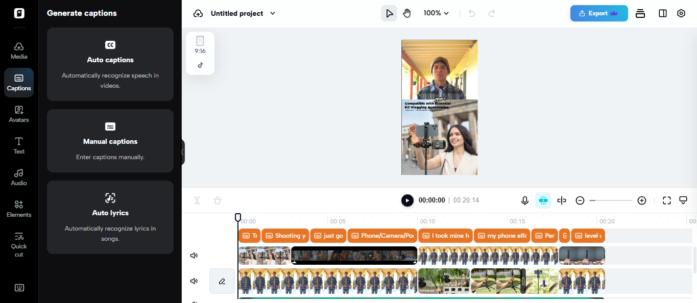AI video editor