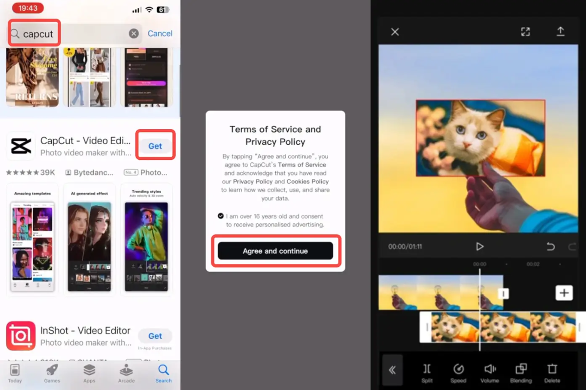 Wie kann man die CapCut App herunterladen und auf dem iPhone installieren?