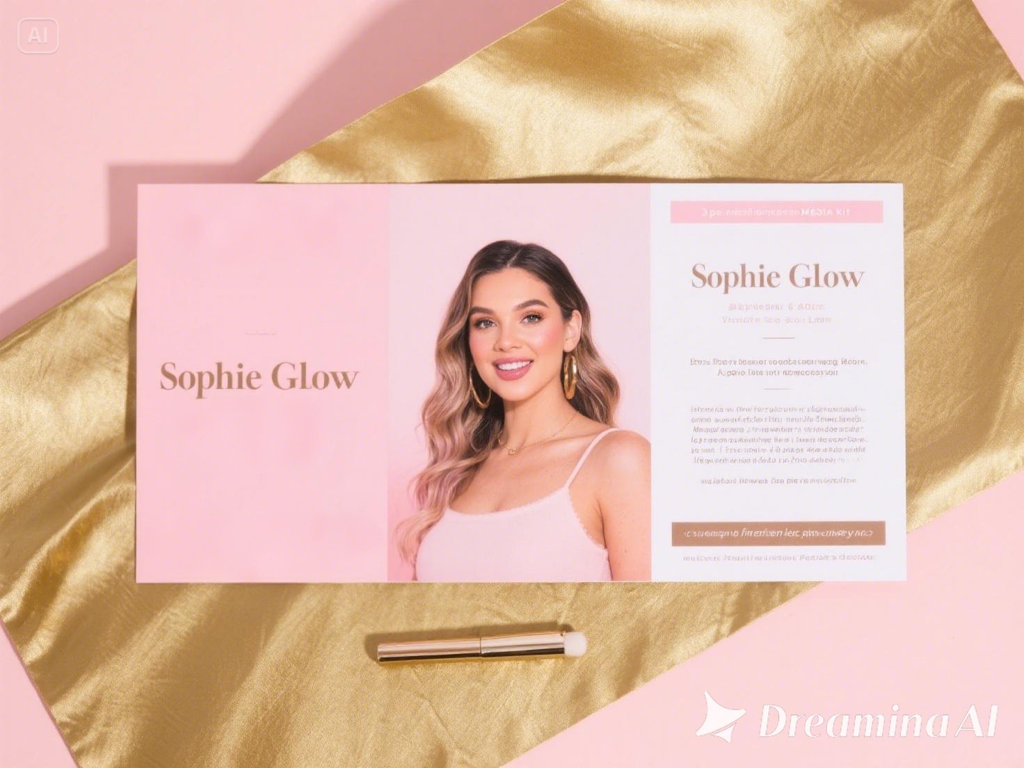 Mediakit gemaakt door Dreamina mediakit maker