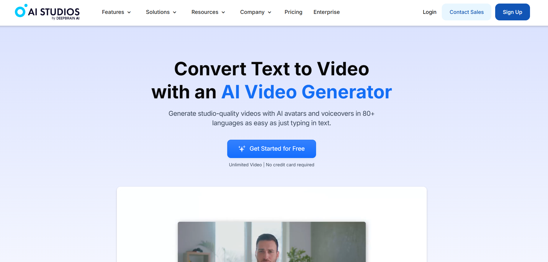 DeepBrain AI human generator