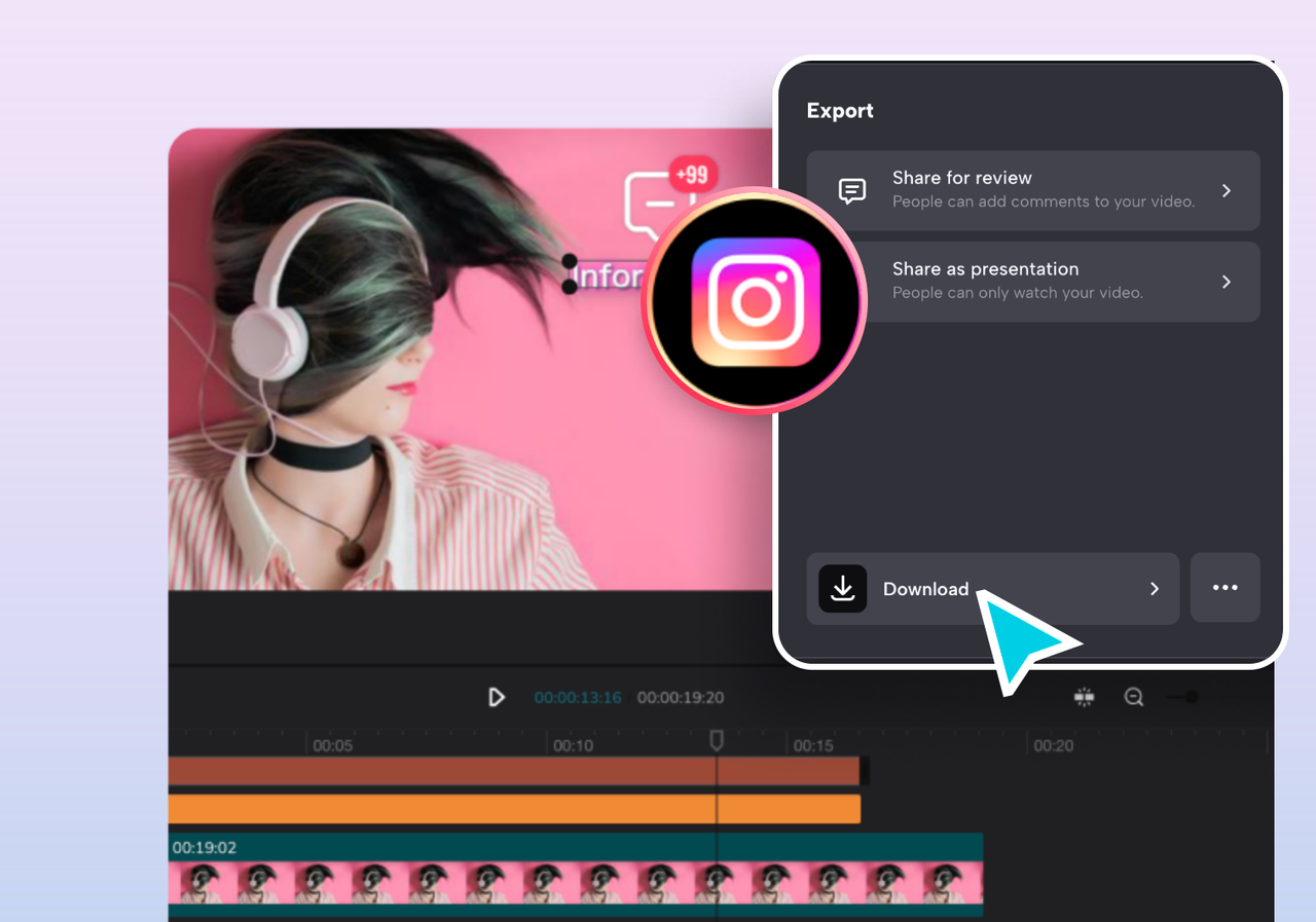 Експортуйте свій пост в Instagram