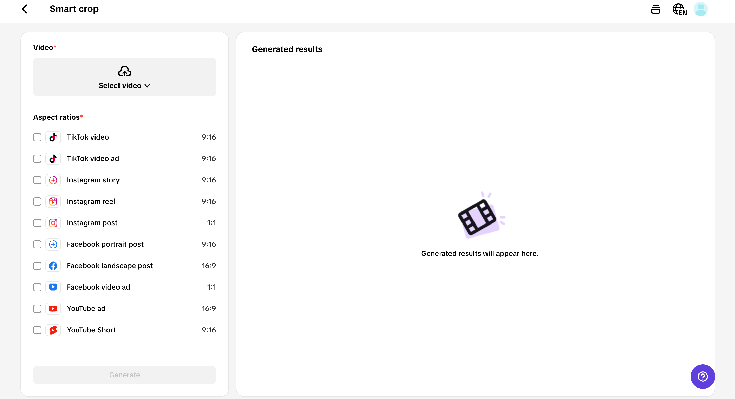 Reframe for different platforms