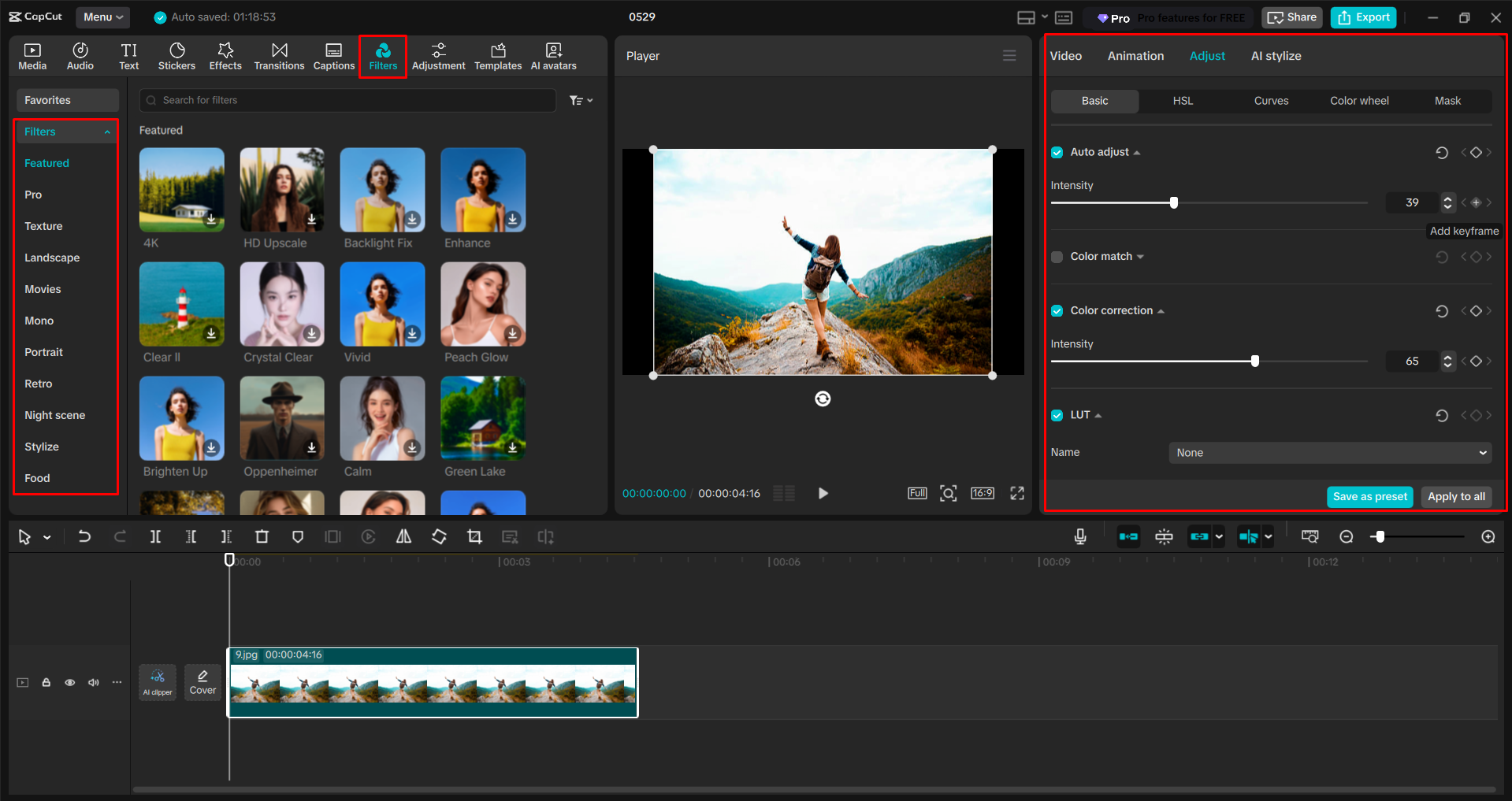 Pag-edit ng larawan gamit ang CapCut desktop video editor