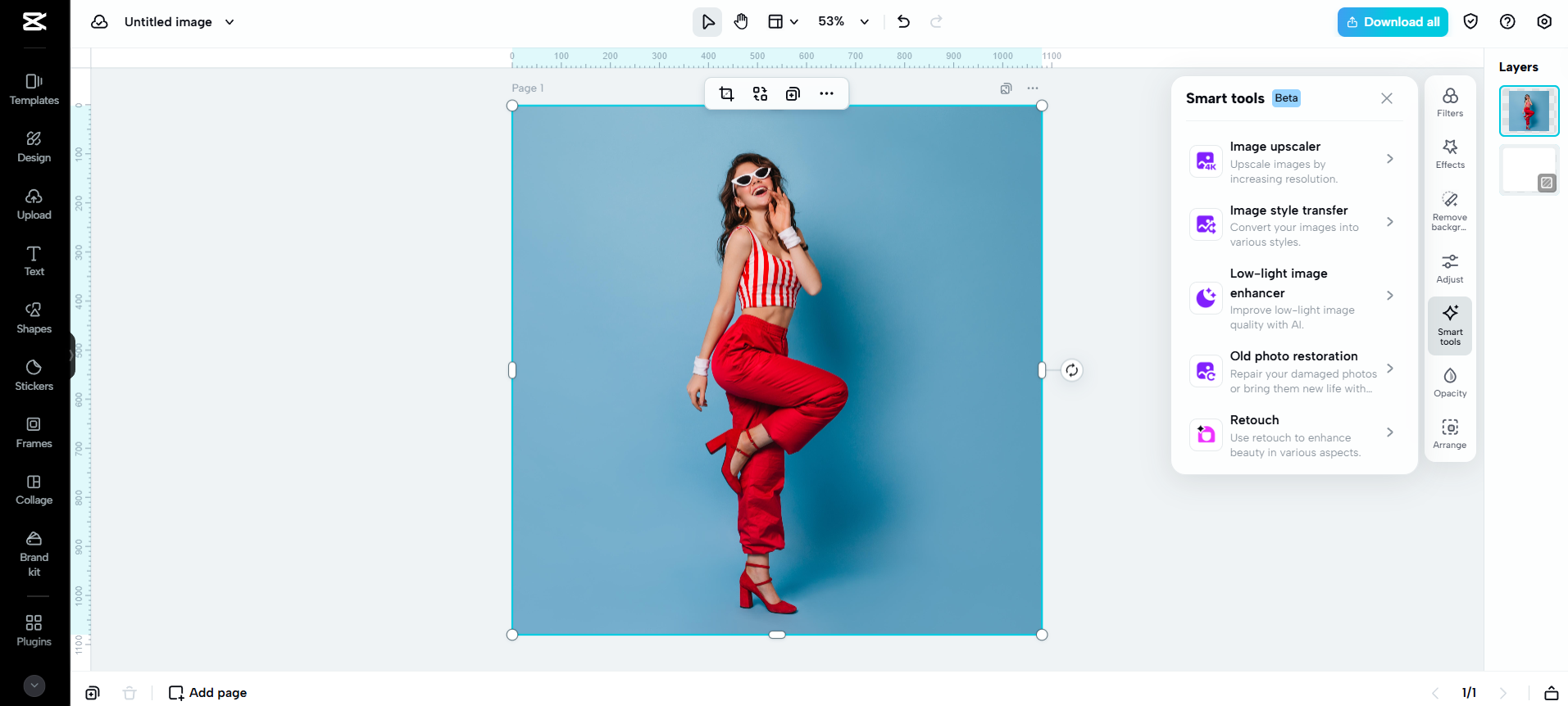 CapCut Web's interface