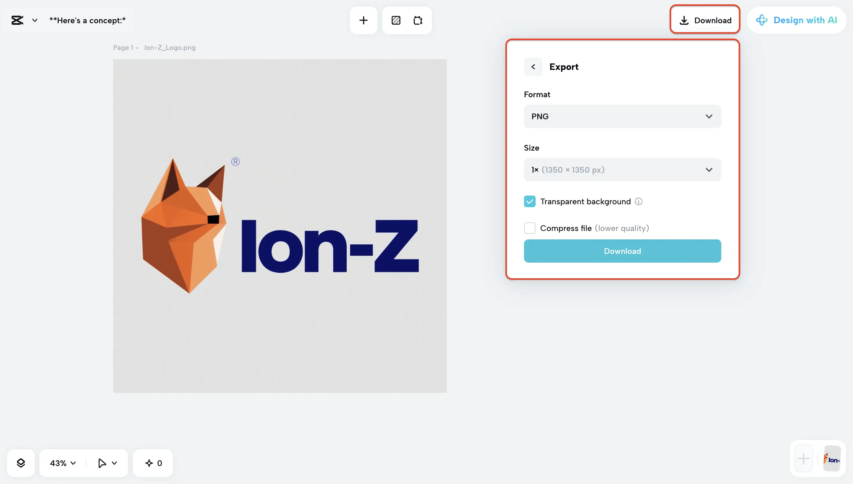 Personalize With Elements and Export Your Final Logo