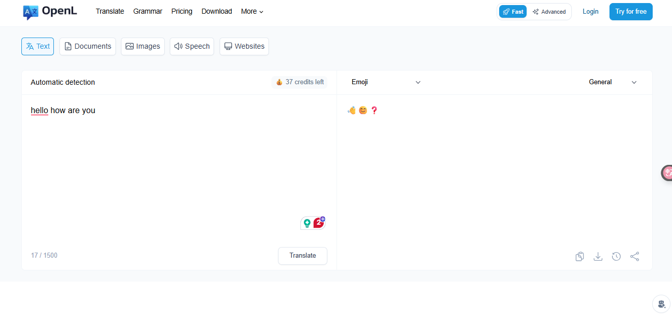 OpenL Emoji Переводчик