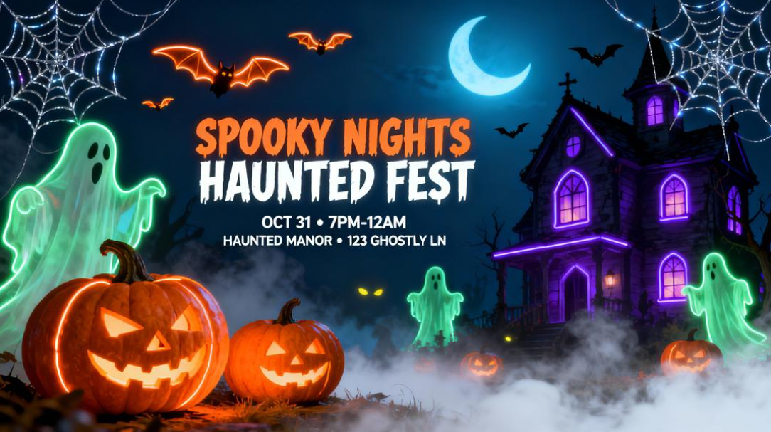 Póster de brillo en la oscuridad