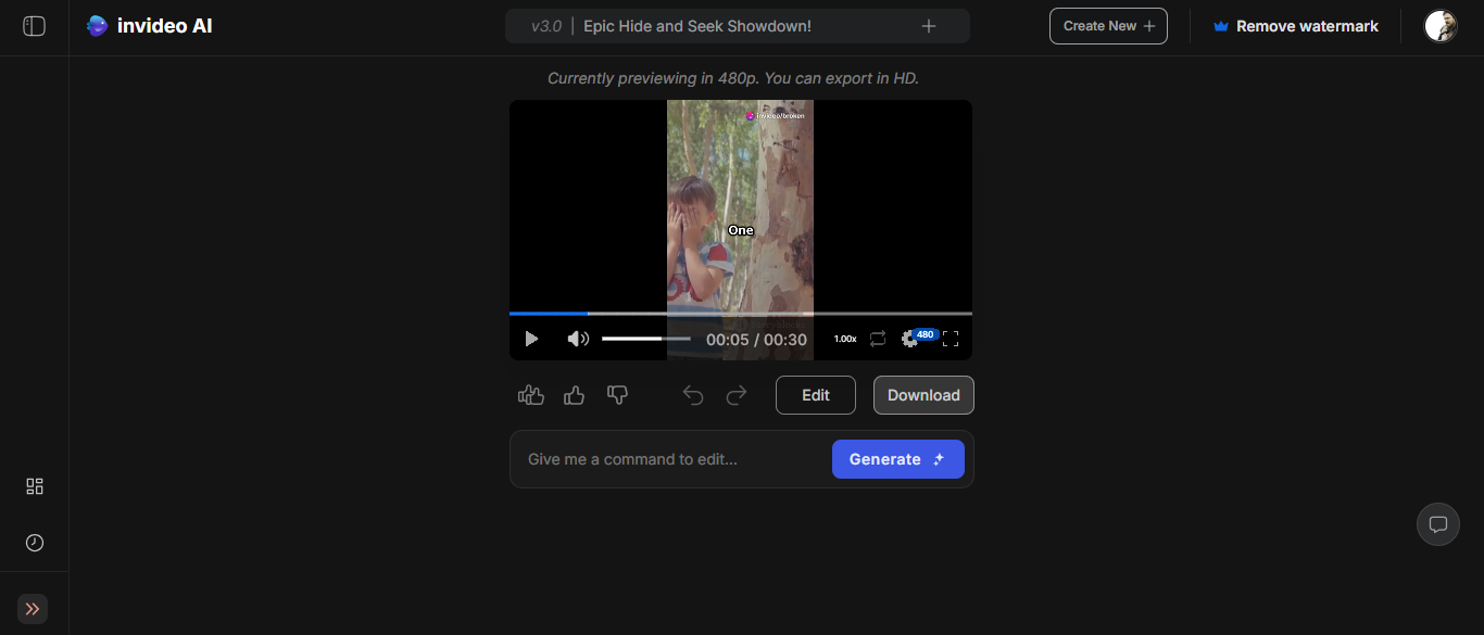 Exportar o vídeo