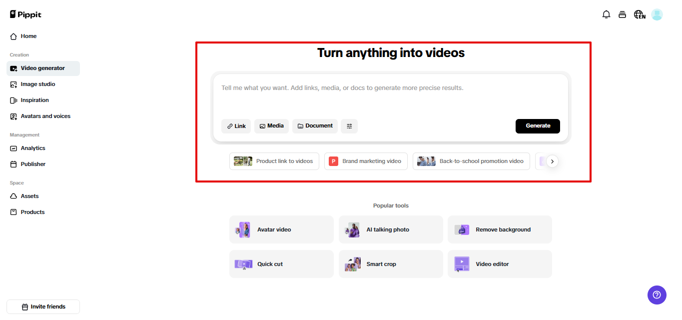 AI video generator