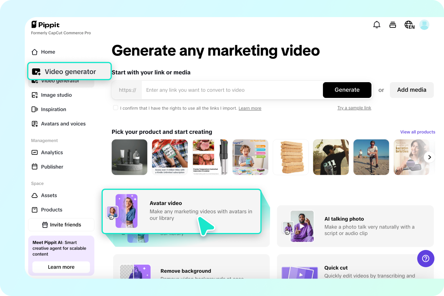 Open the Video editor to get a start