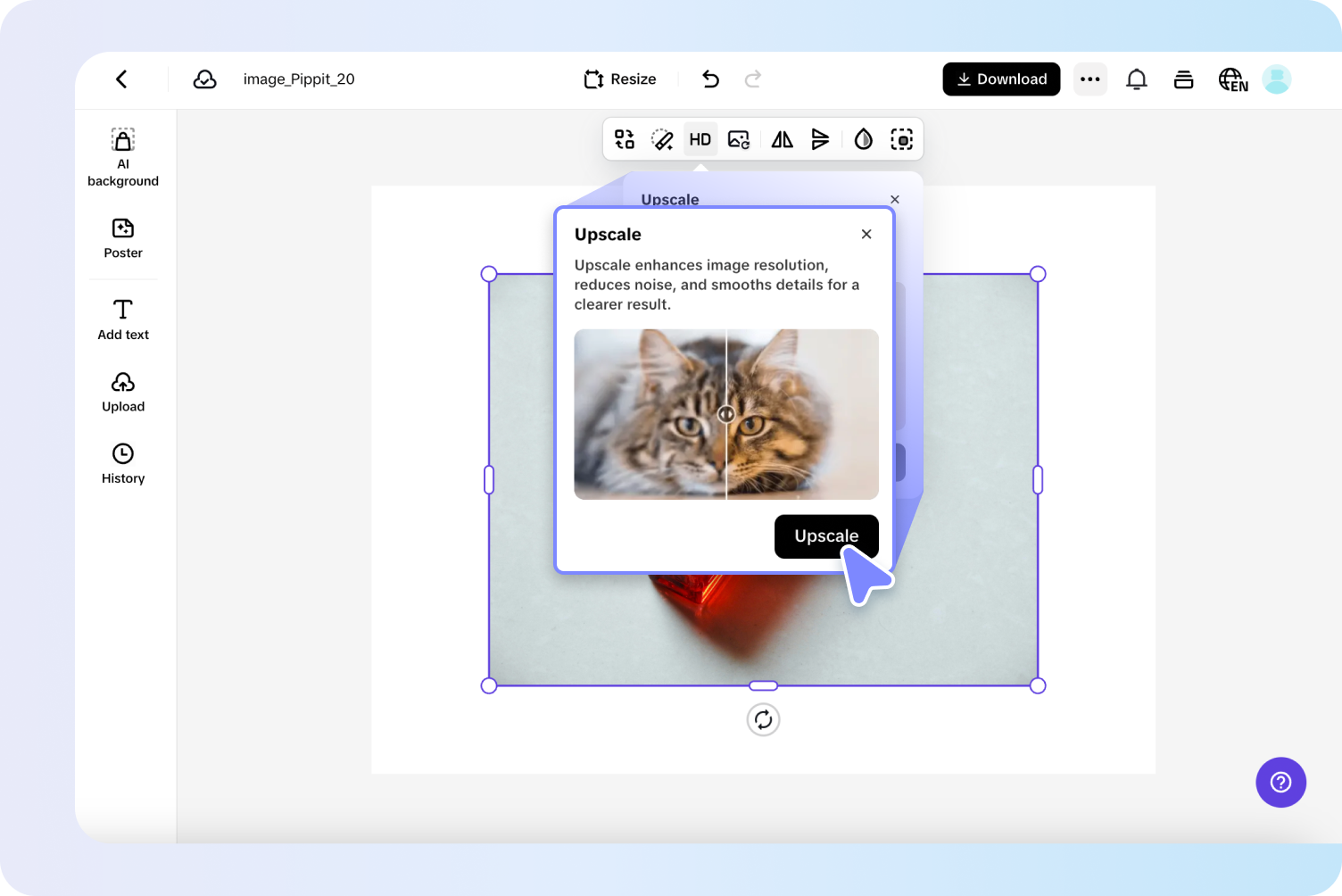 Sharpen your photo with AI
