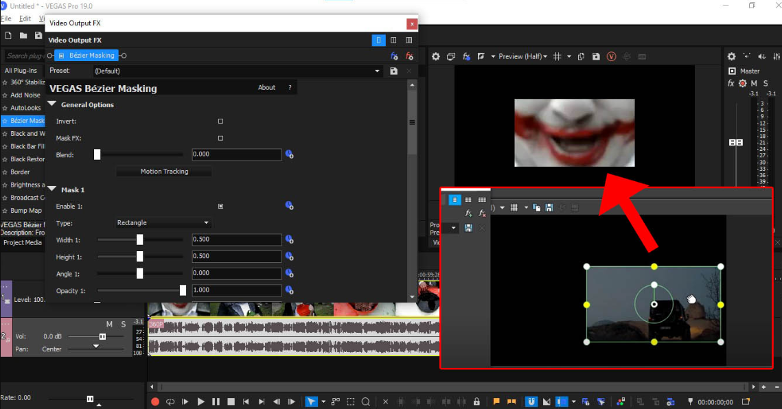 Masking in Vegas Pro
