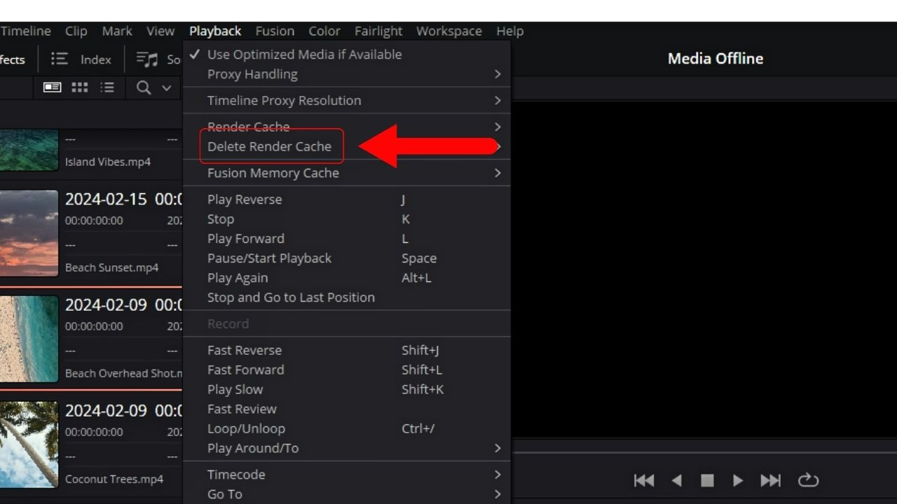 Limpando o cache para resolver o problema do DaVinci Resolve sem som