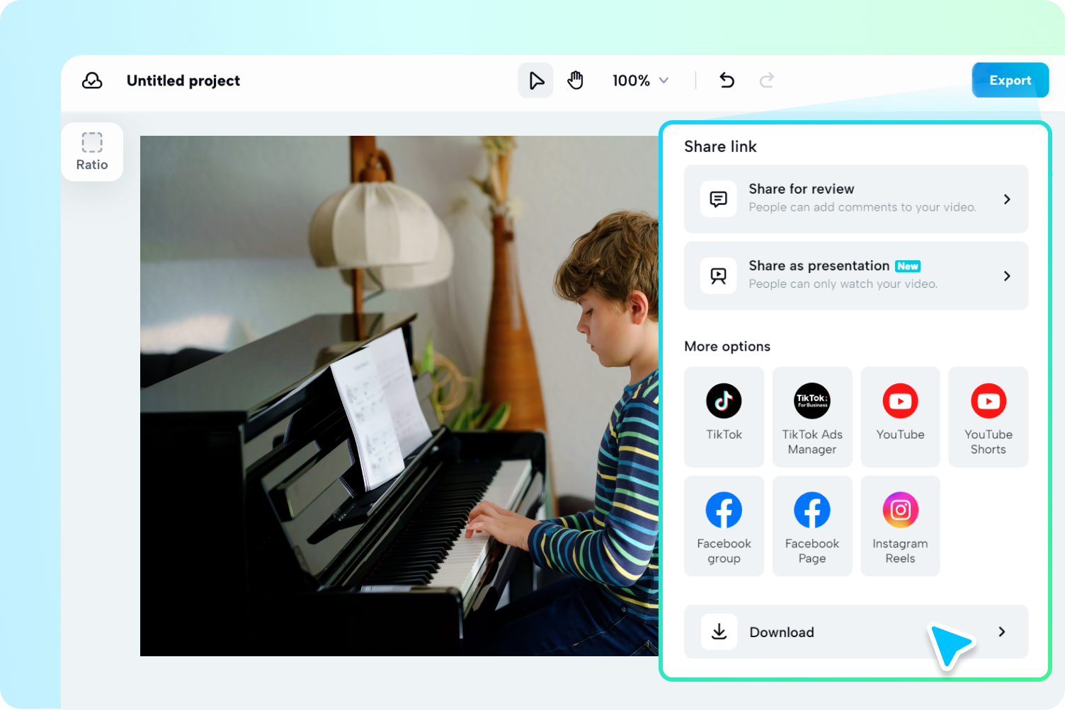 Step 3 Export & share