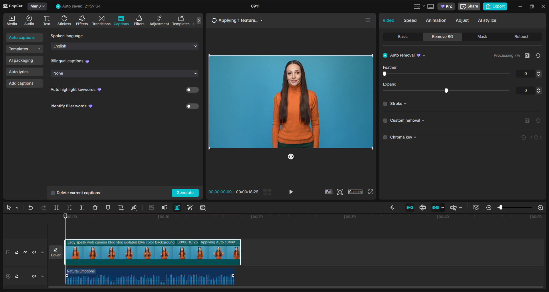 Interface of the CapCut desktop video editor - a simpler way to edit video content on PC