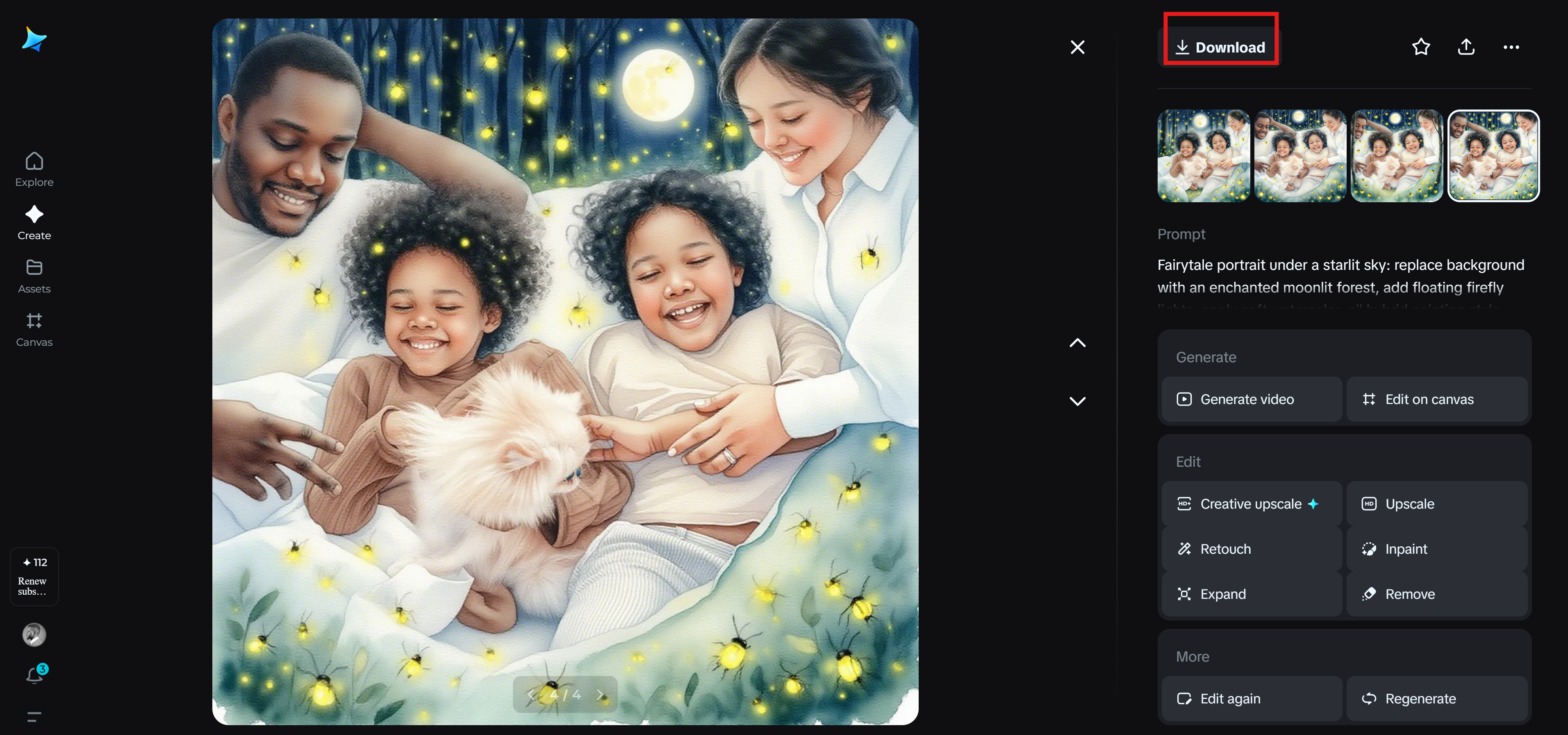 Dreamina remix AI image generator