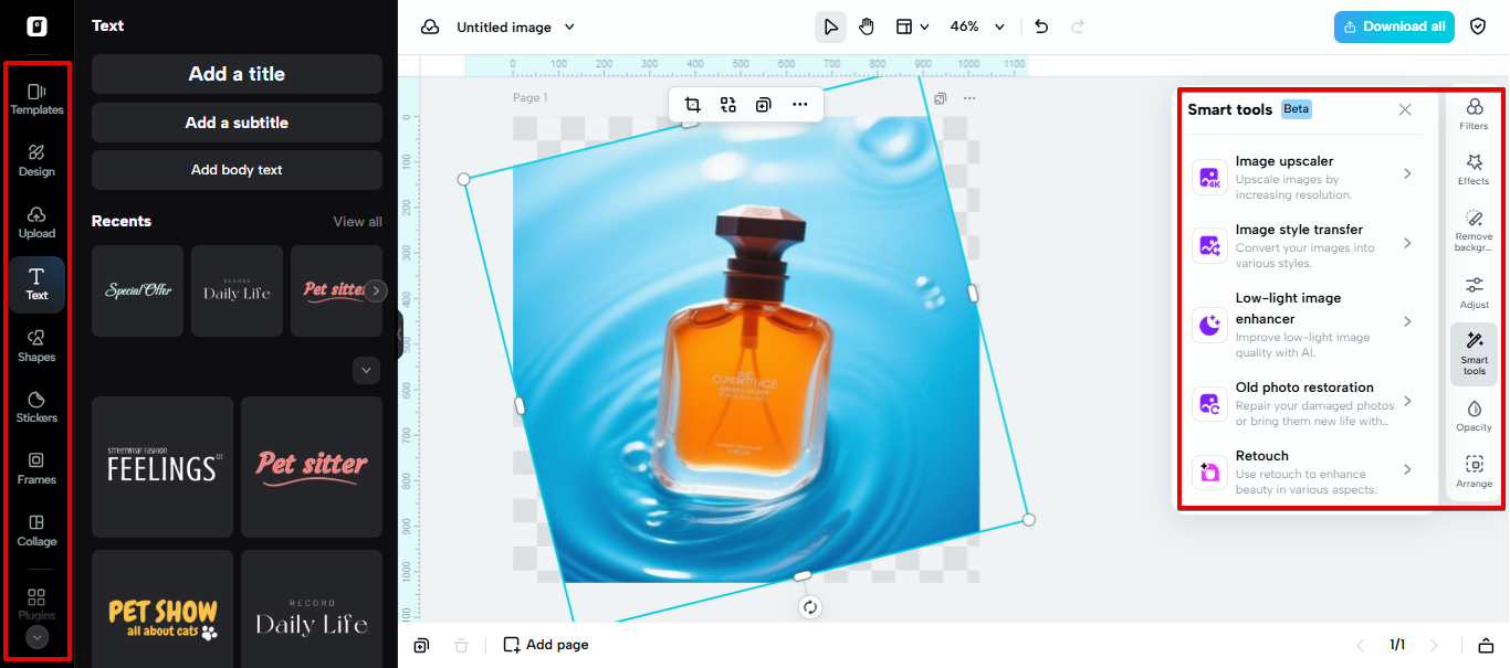 Image editor in Pippit