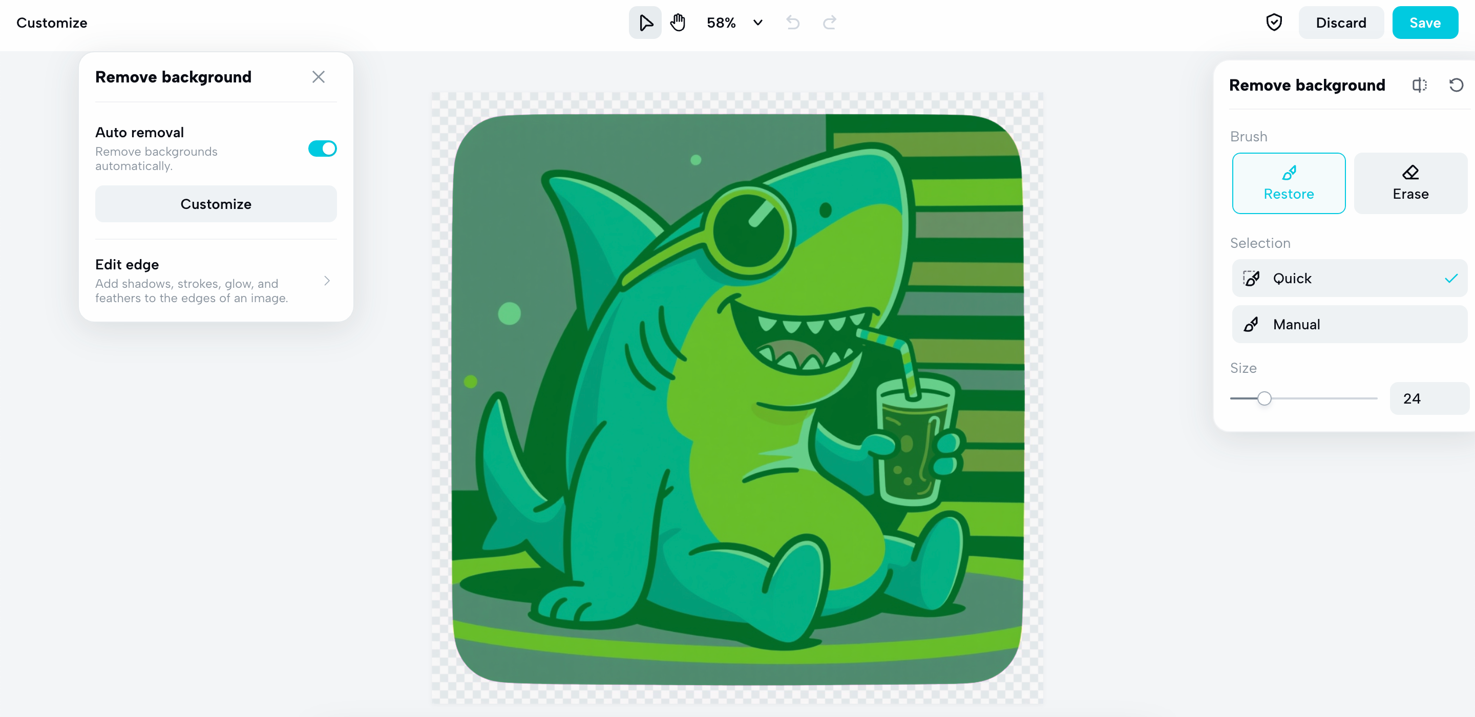 Edit your avatar background