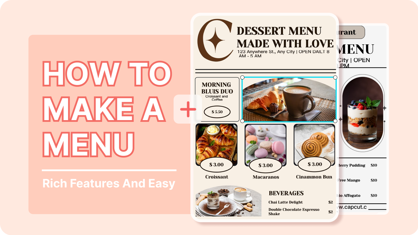 comment faire un menu