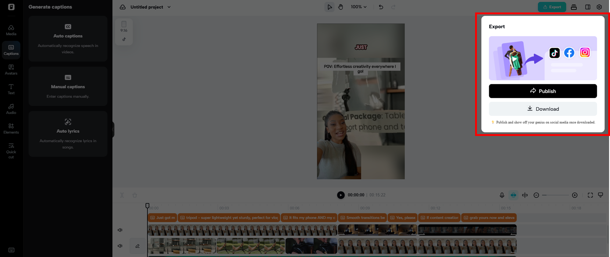Export your video