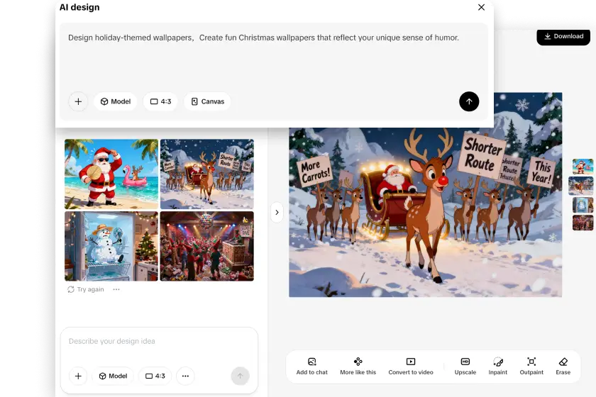 Write prompt and select model