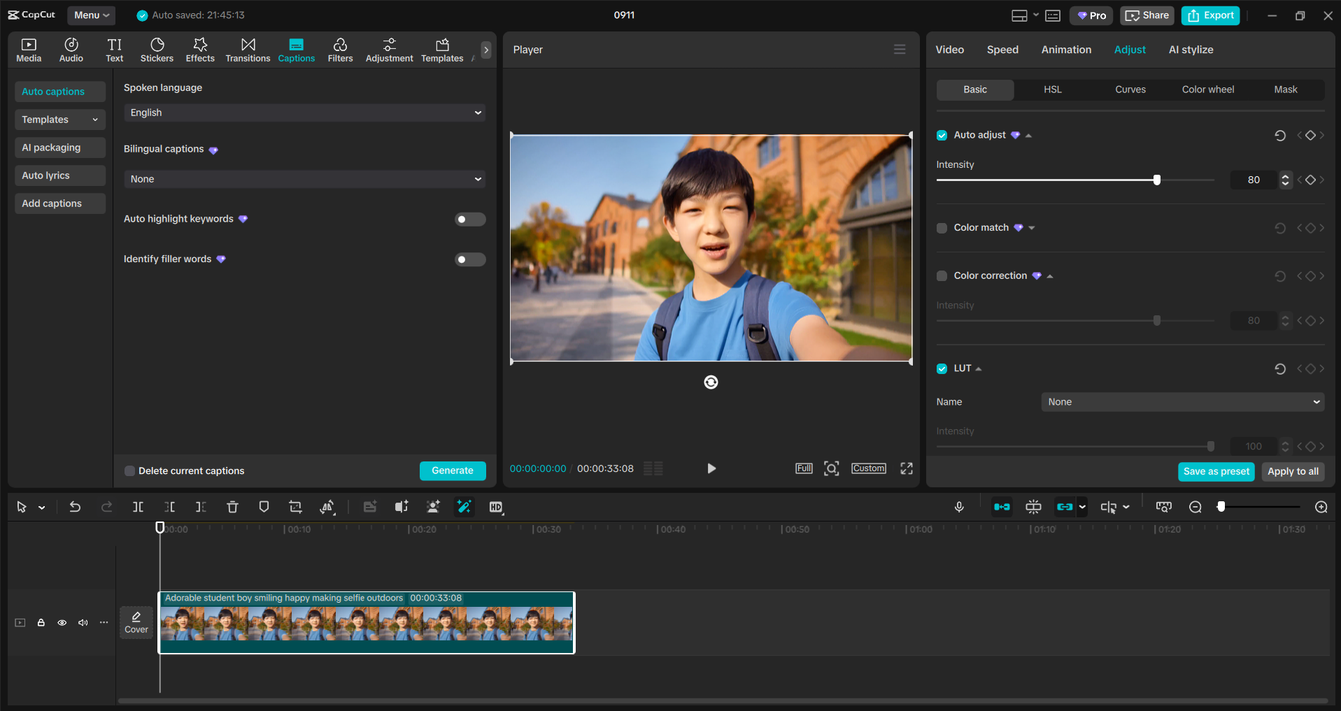 Interface of the CapCut desktop video editor - a user-friendly editing tool for PC users