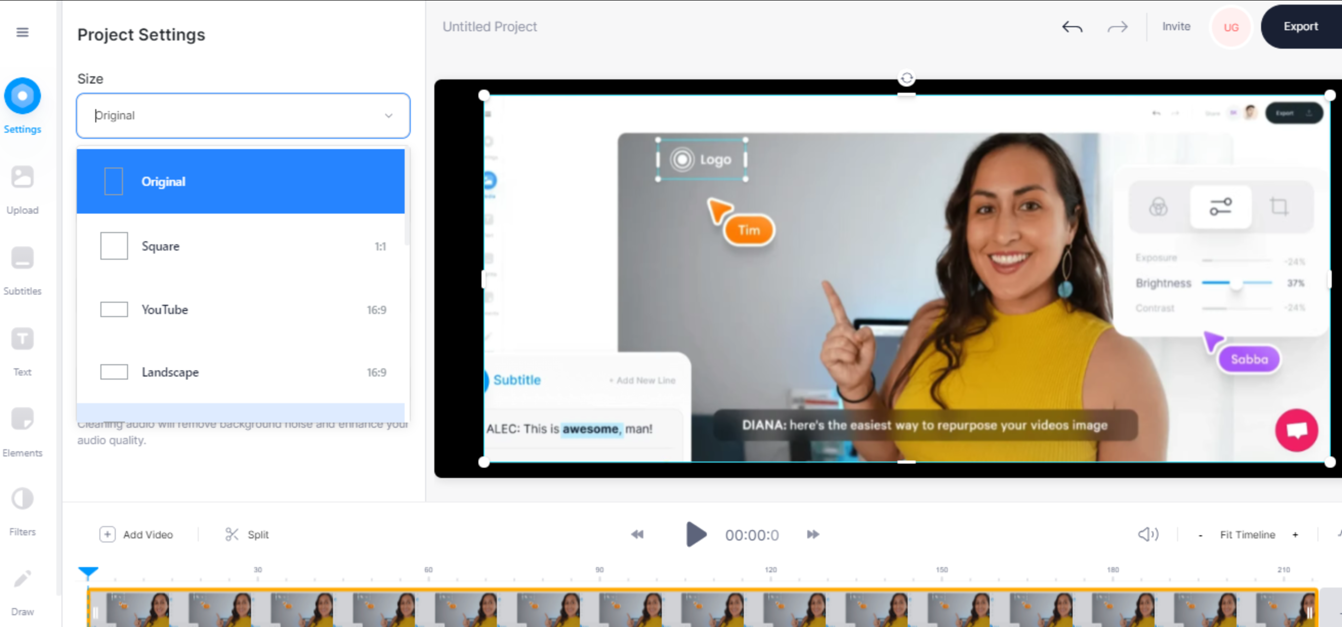 Veed.io - uma ferramenta online gratuita para converter texto em vídeos animados
