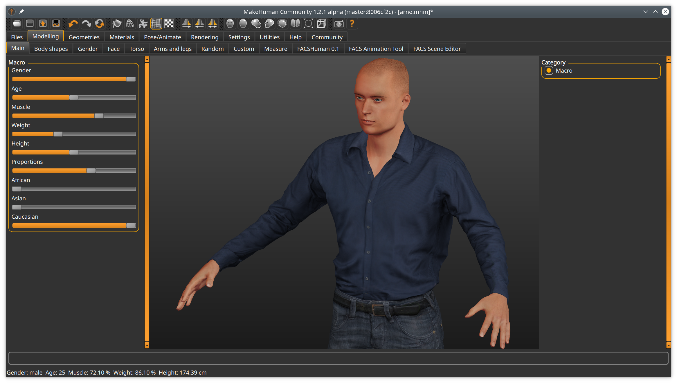 Outil de création d'avatars 3D MakeHuman