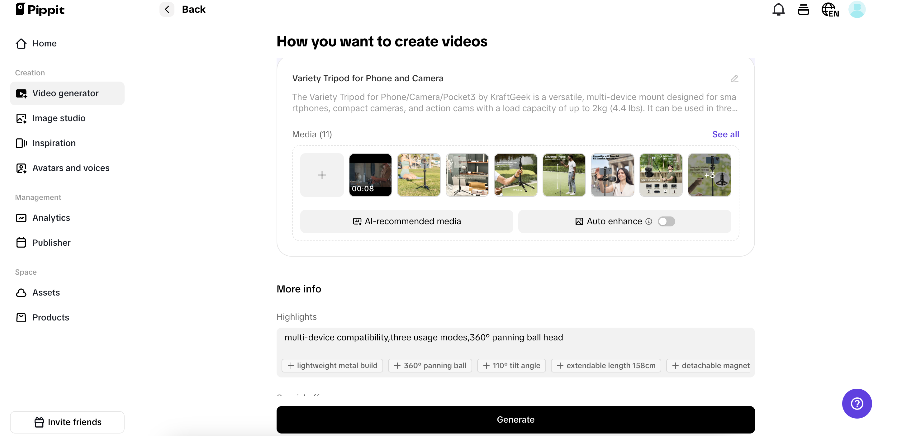 Adjust the info of your video