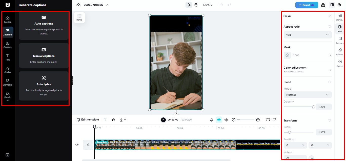 Pippit video editor