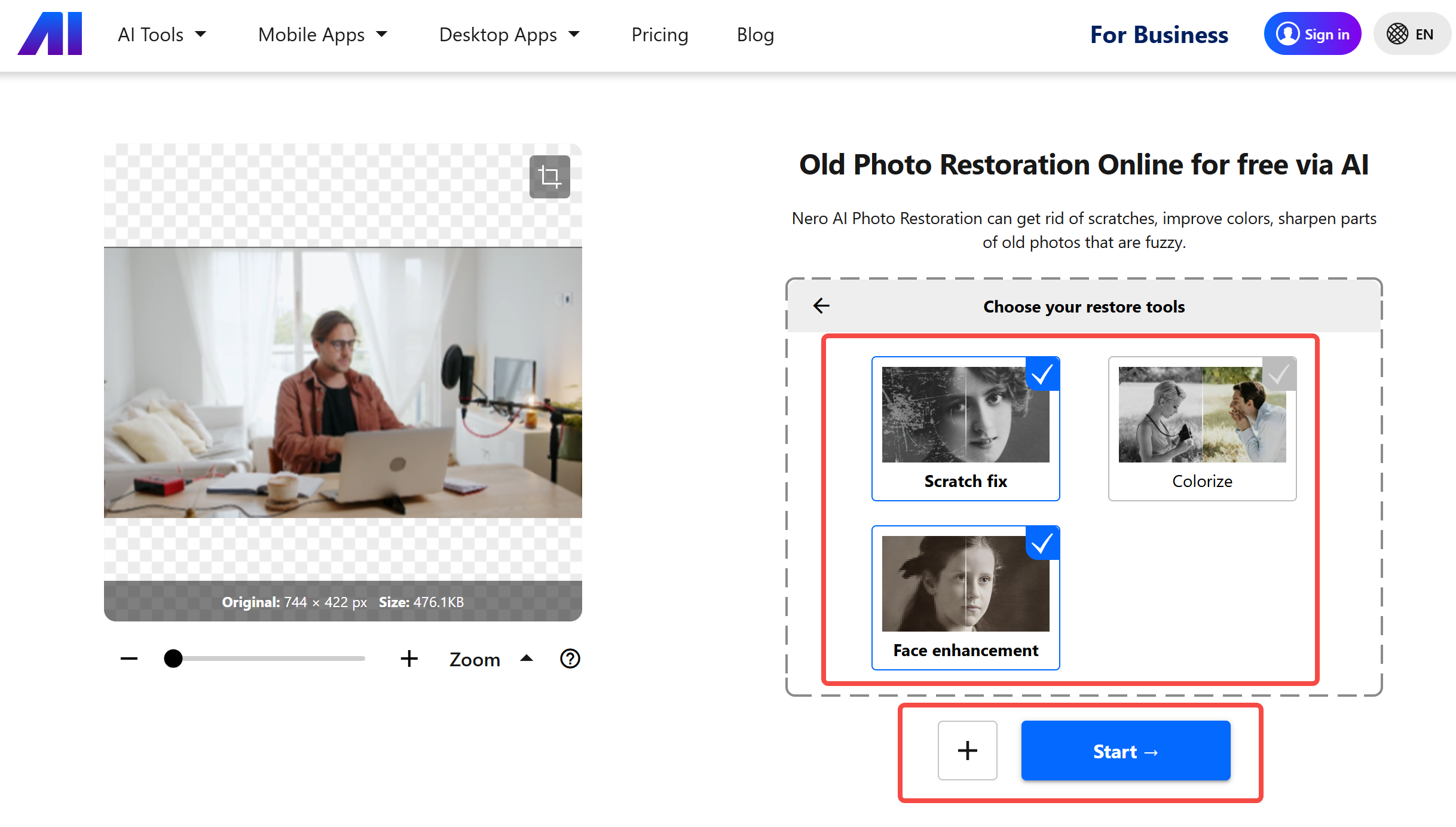 Zeigen Sie, wie Sie die Fotorestaurierungssoftware Nero Software verwenden