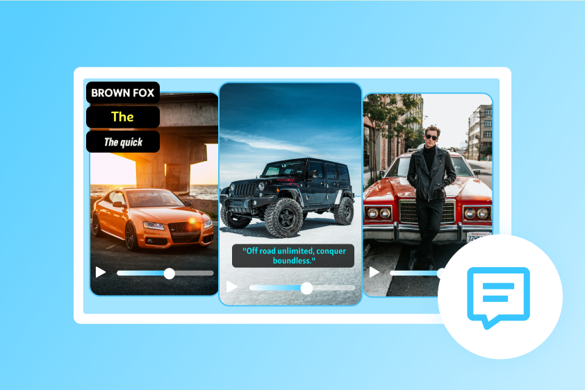 Enhance engagement with text, subtitles, and music