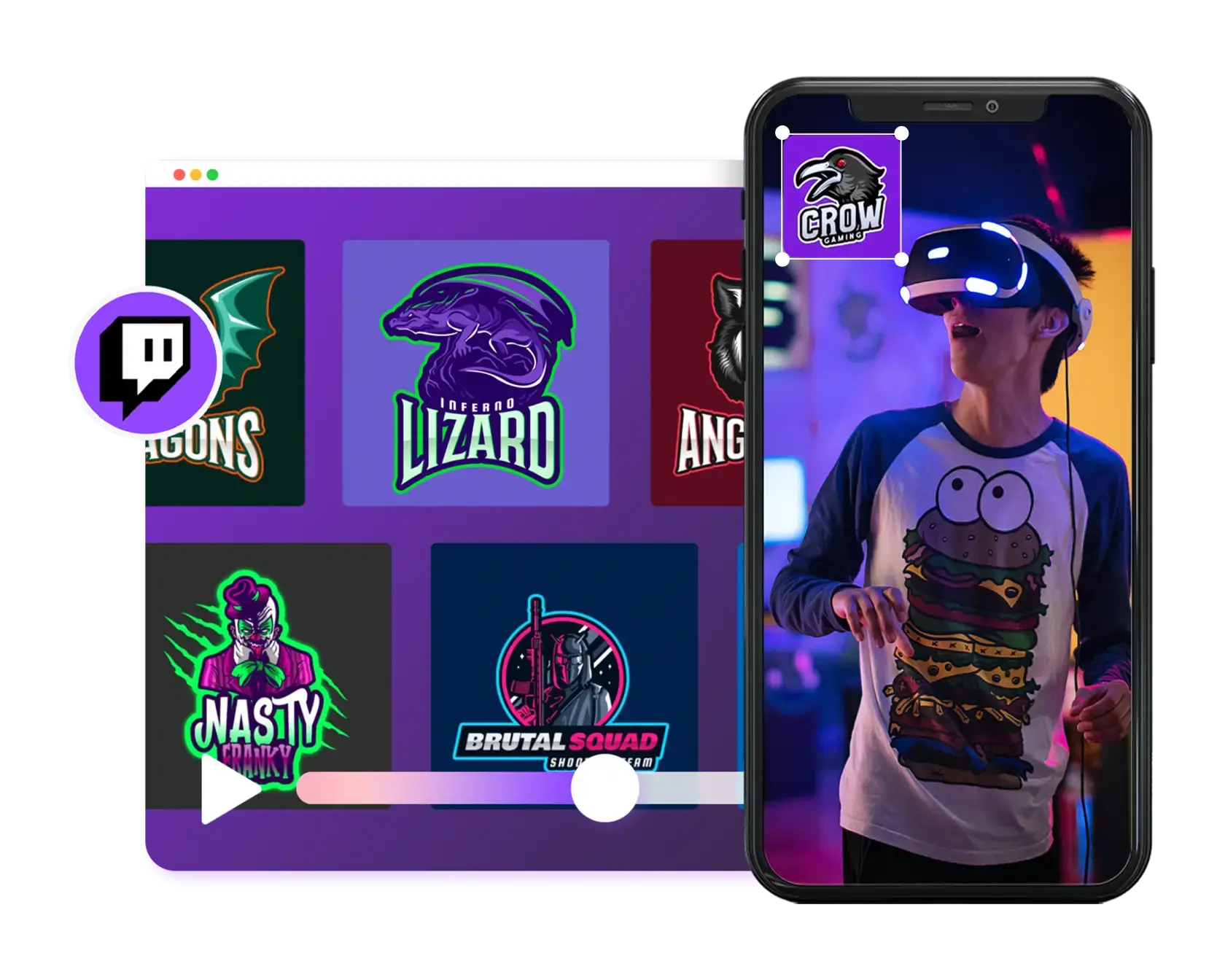 Kreator logo Twitch