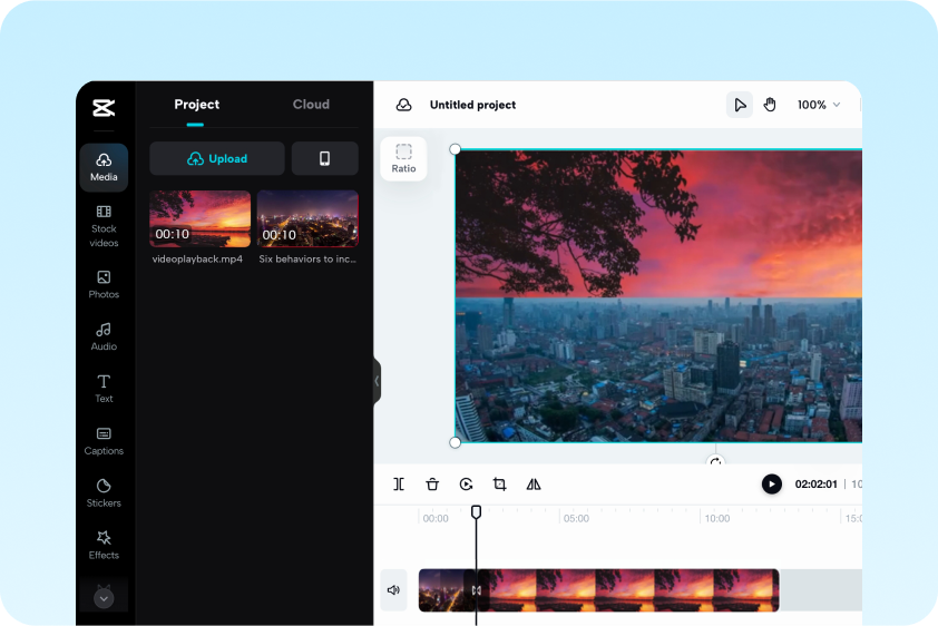 The speed ramp editing tool can skillfully link two clips together