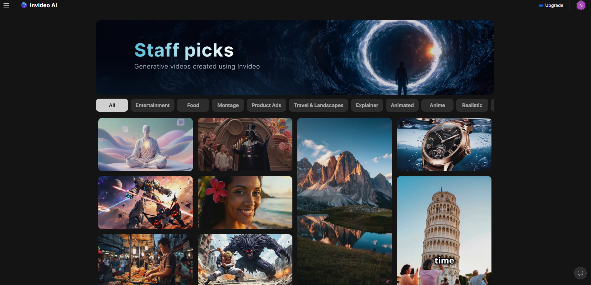 Invideo Interface