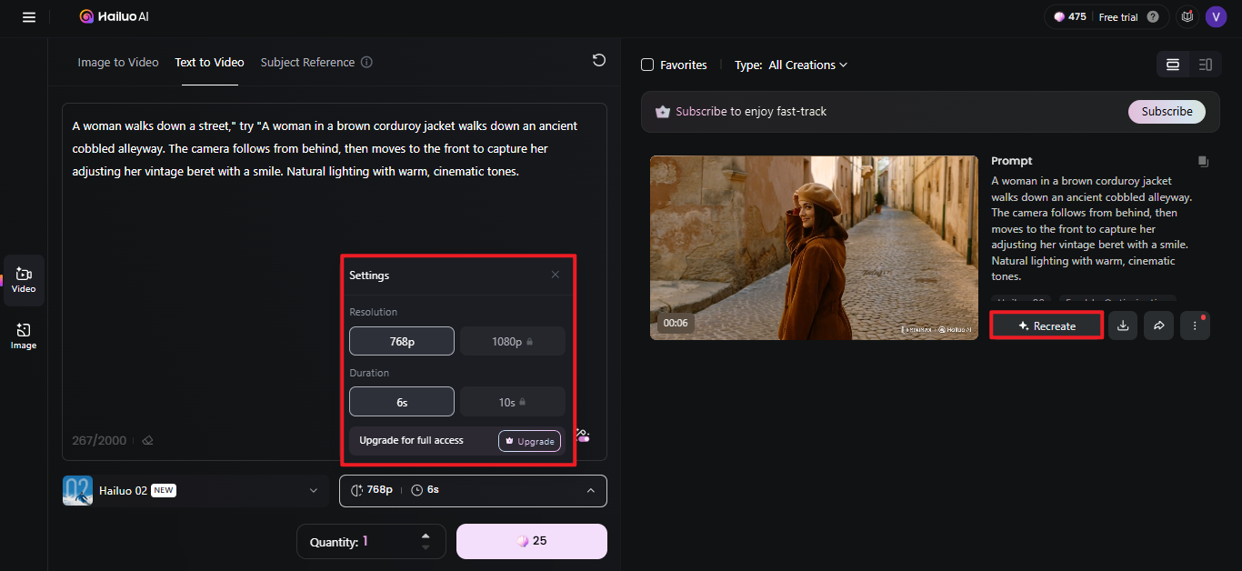 MiniMax video generator