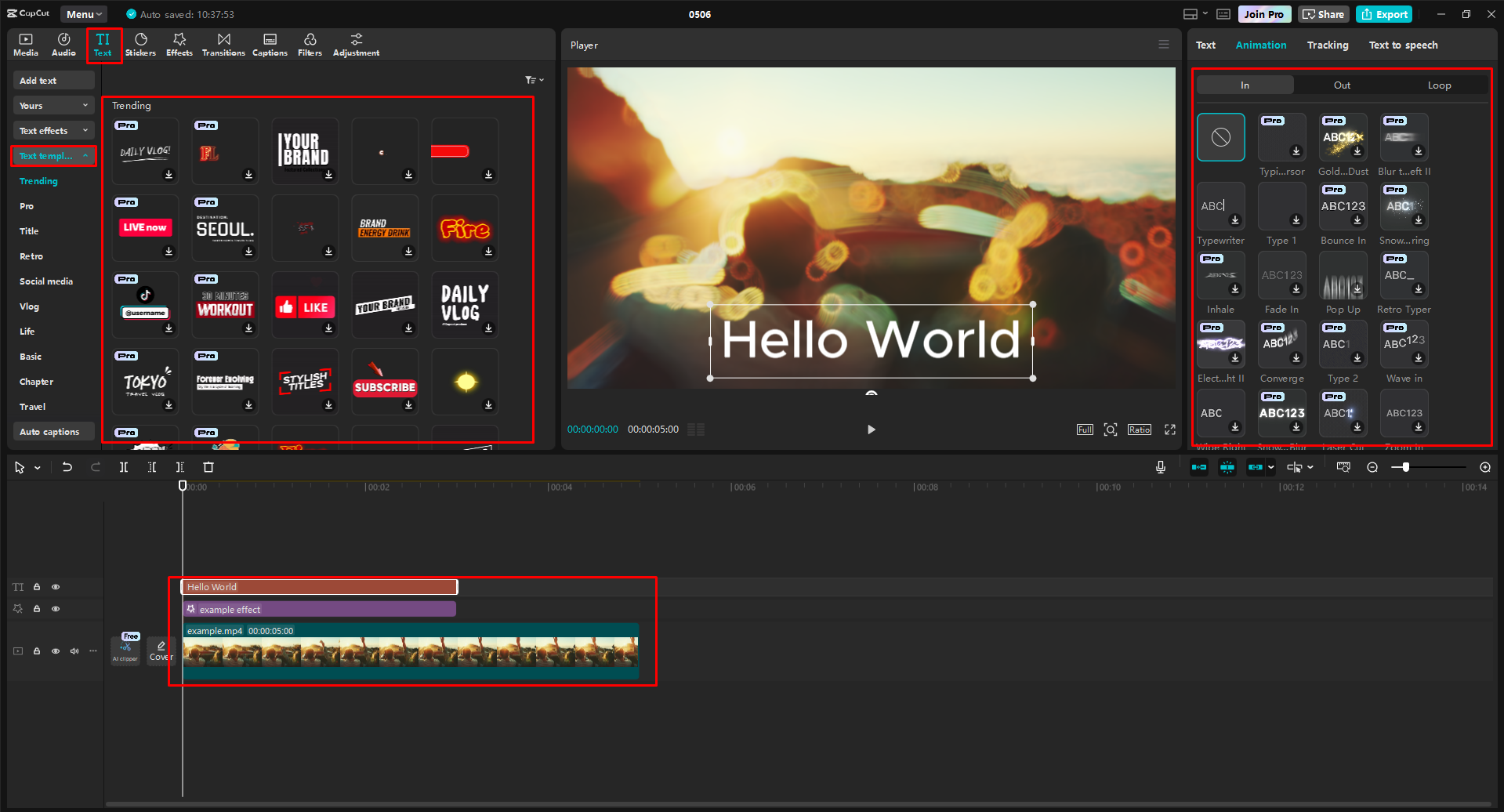 Add and animate your text