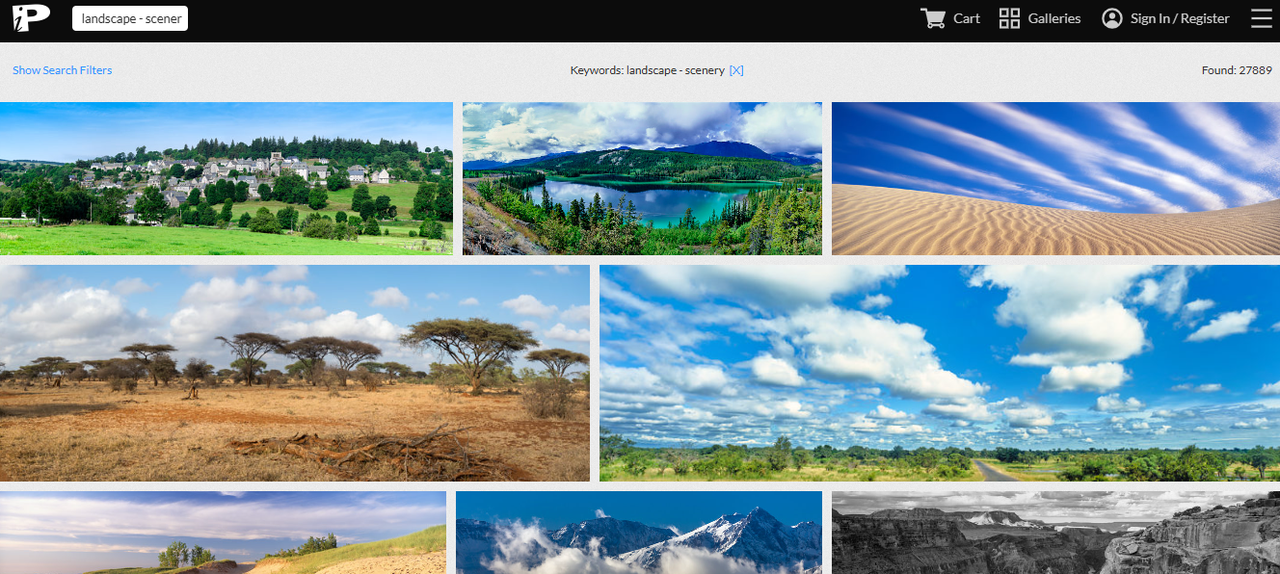 Interface de imagens panorâmicas - um lugar dedicado para encontrar imagens panorâmicas 360 gratuitas