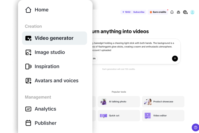 Create short videos in clicks