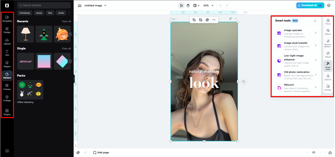 Image editor in Pippit