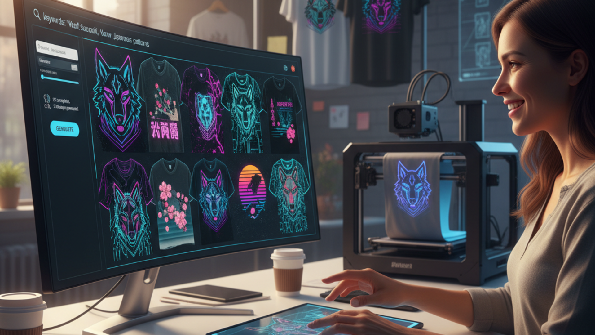 Use of AI t-shirt makers for rapid ideation