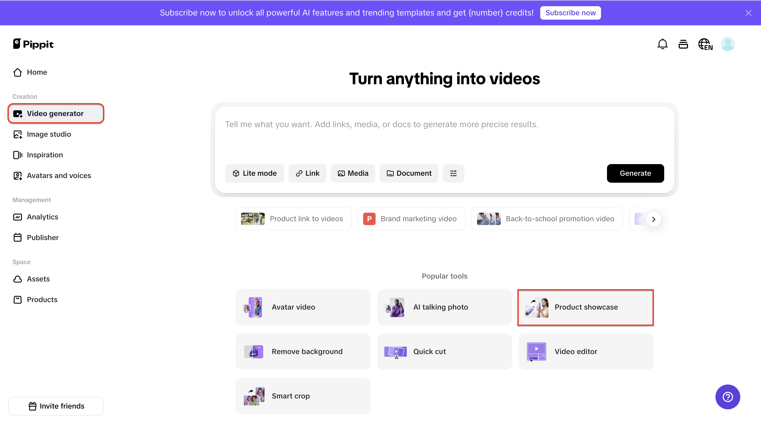 Iniciar demostración de producto