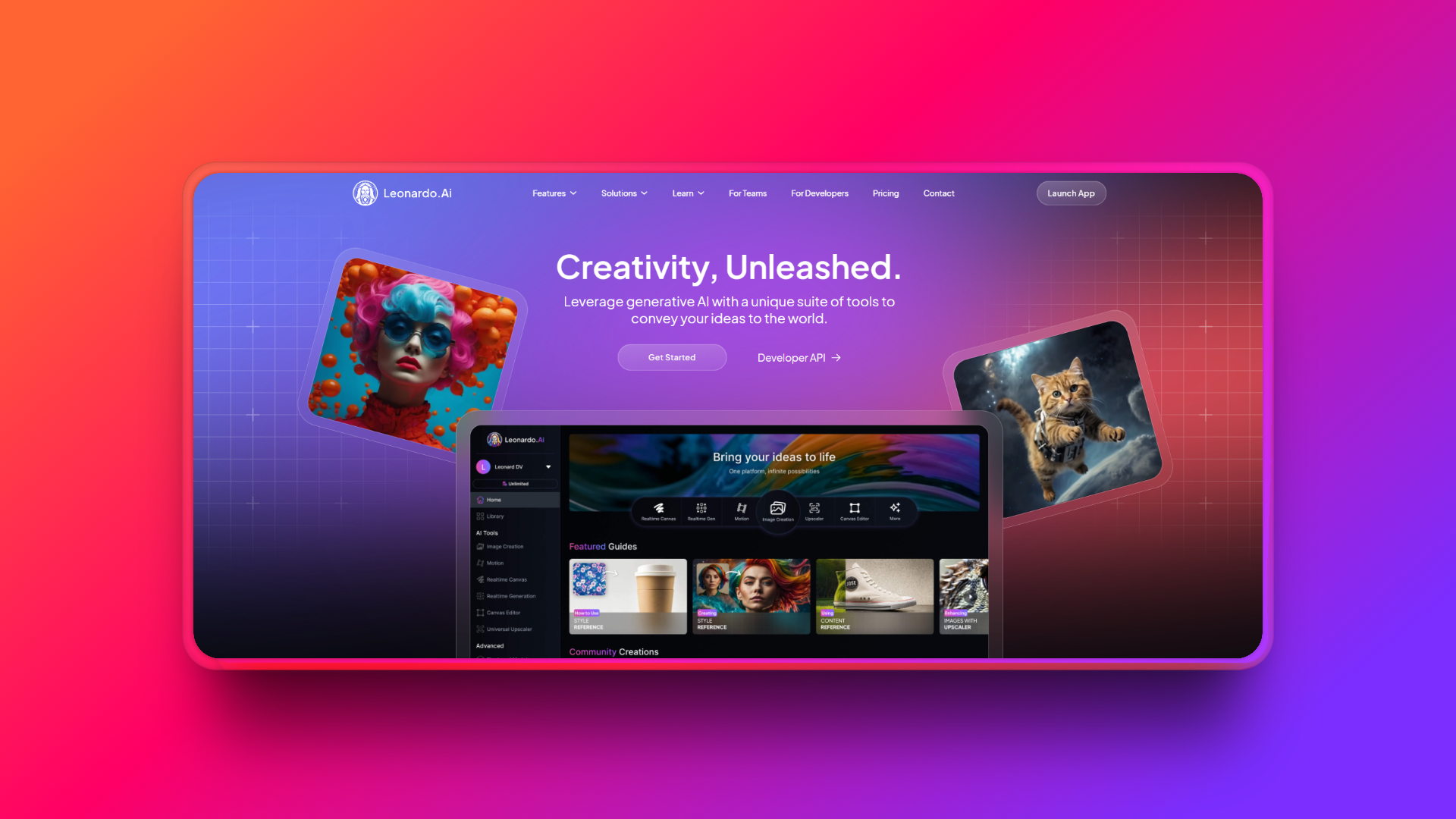 Leonardo AI's official website