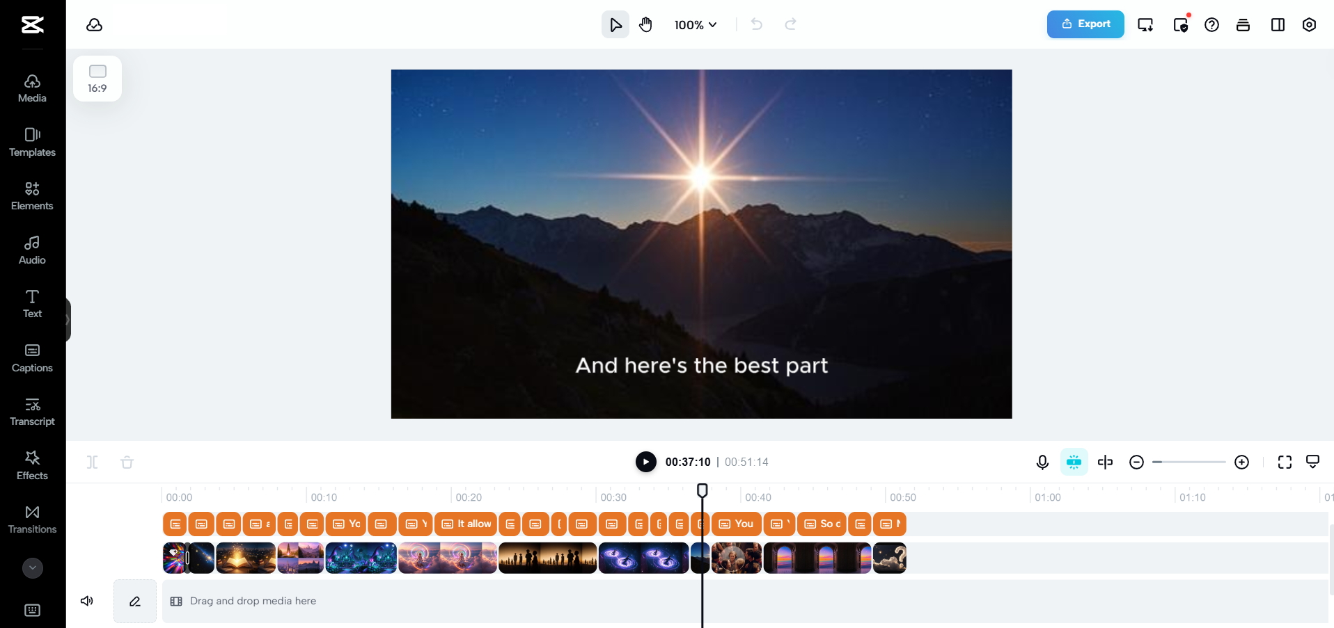 Built-in video editor