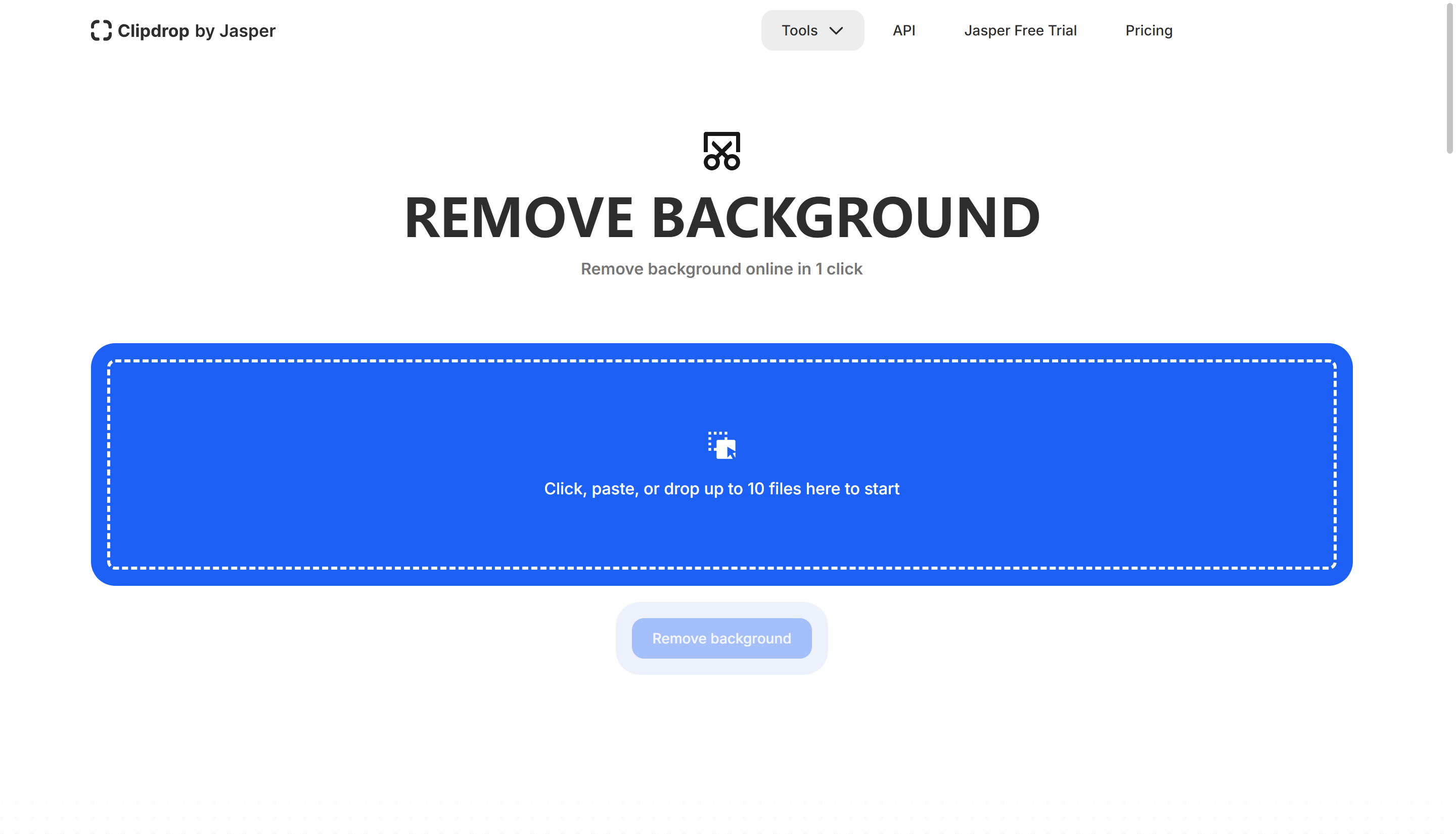 Uploading an image to Clipdrop