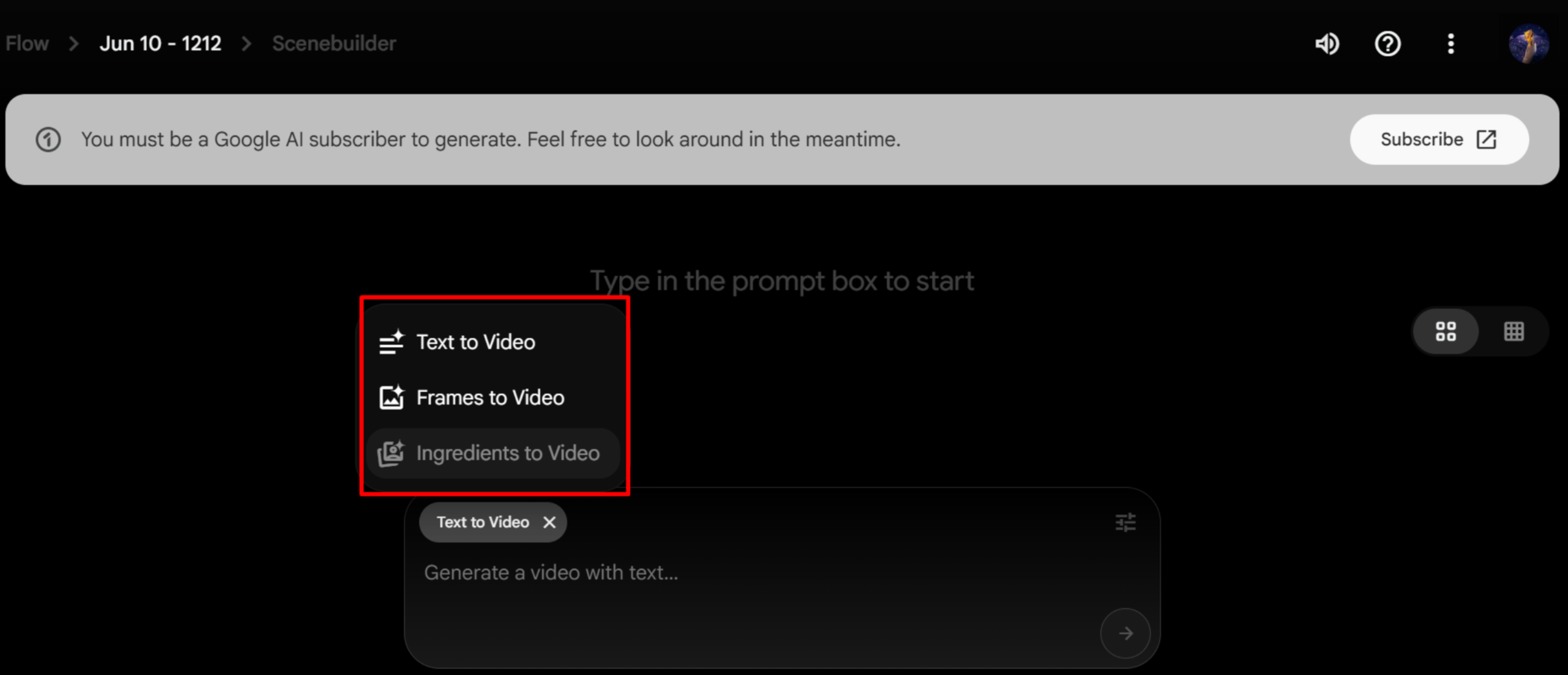 إنشاء مشروع جديد على Google VEO 3 في Flow