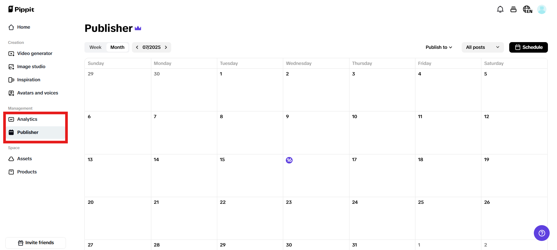 Content scheduling