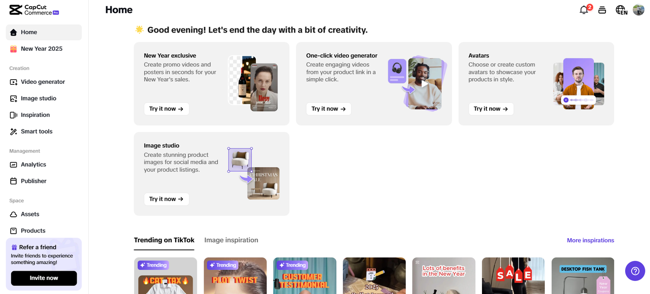 Pippit's interface