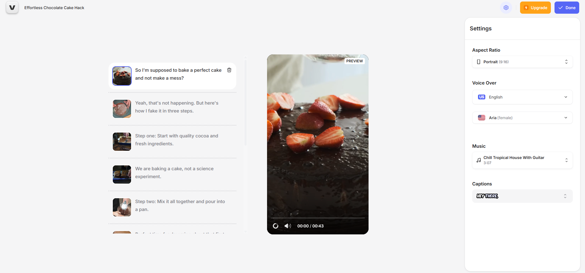 VEED.IO インターフェイス
